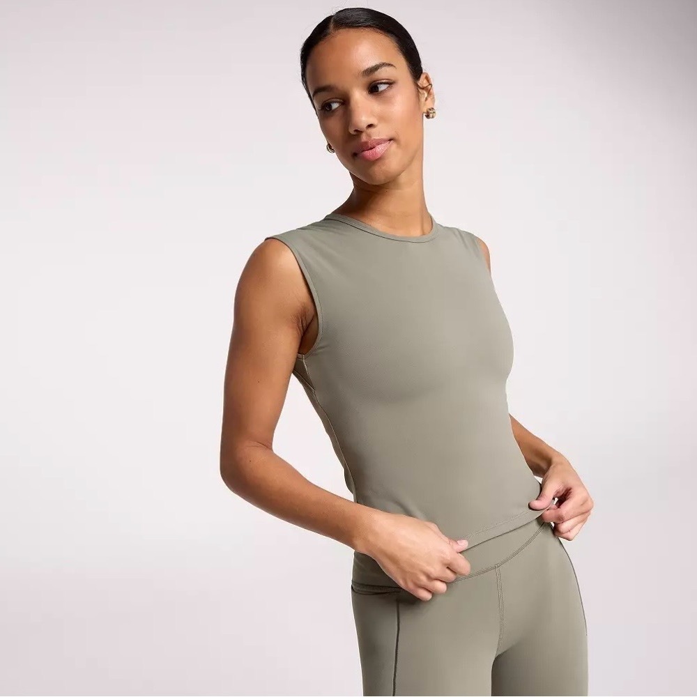 NWT CALIA Women's Inspire Open Back Tank Muted Green, Size XXL
